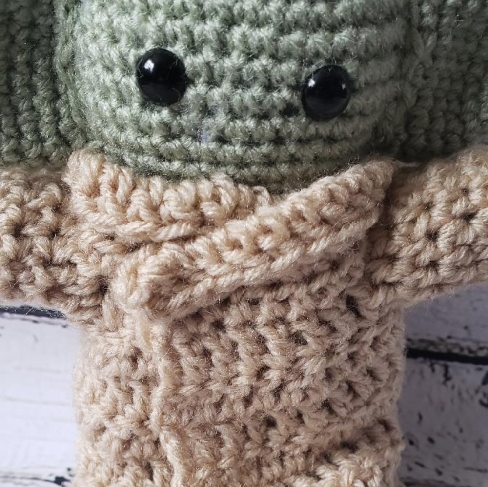 Crochet Baby Yoda Inspired Amigurumi - Picture 4 of 8